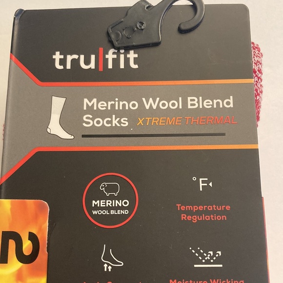 Merino Wool Blend Socks Xtreme Thermal Warm Cold Weather Boot Socks Red - Picture 9 of 14